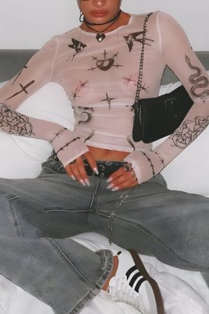 Stylish Work Outfits, Outfit Summer Ideas Tattoo Sheer Top