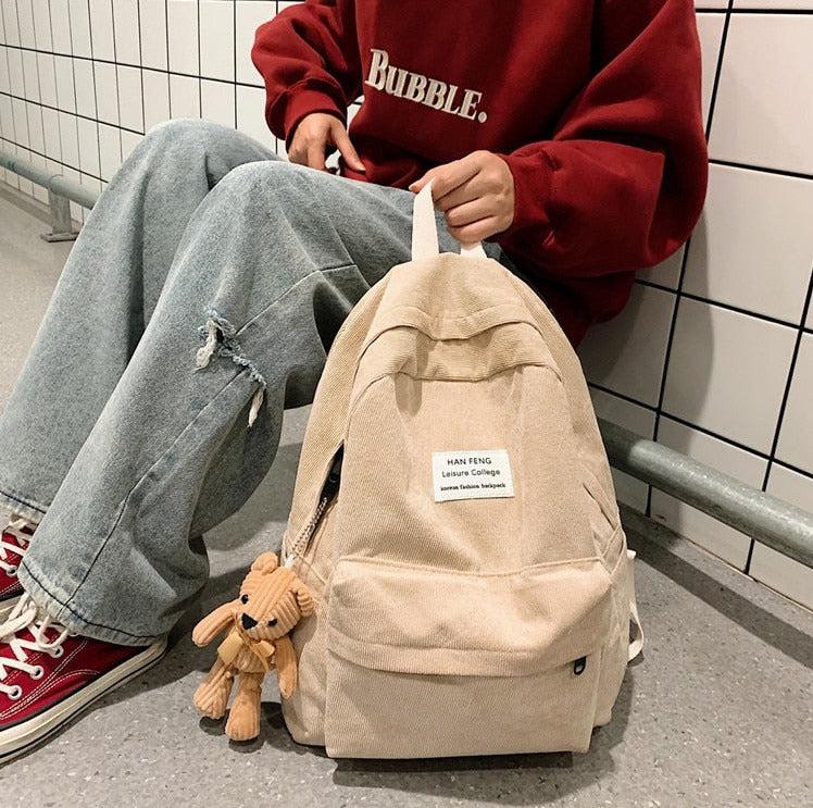 Stylish Work Outfits, Outfit Summer Ideas Teddy Bear Corduroy School Backpack Stylish Work Outfits, Outfit Summer Ideas Teddy Bear Corduroy School Backpack