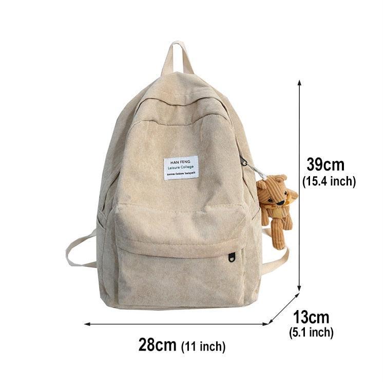 Stylish Work Outfits, Outfit Summer Ideas Teddy Bear Corduroy School Backpack Stylish Work Outfits, Outfit Summer Ideas Teddy Bear Corduroy School Backpack
