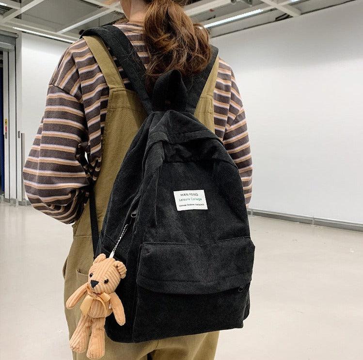 Stylish Work Outfits, Outfit Summer Ideas Teddy Bear Corduroy School Backpack Stylish Work Outfits, Outfit Summer Ideas Teddy Bear Corduroy School Backpack