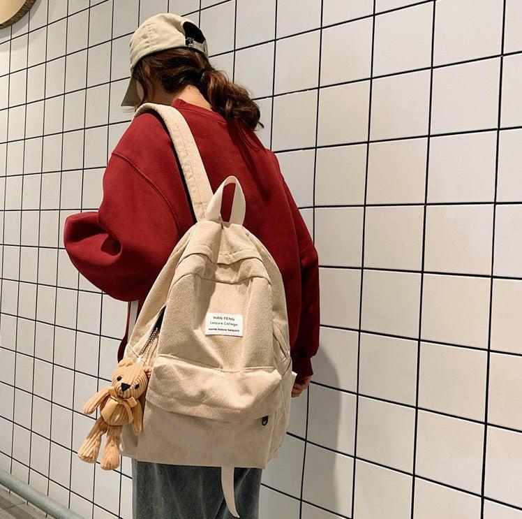Stylish Work Outfits, Outfit Summer Ideas Teddy Bear Corduroy School Backpack Stylish Work Outfits, Outfit Summer Ideas Teddy Bear Corduroy School Backpack