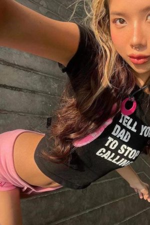 Stylish Work Outfits, Outfit Summer Ideas Tell Your Dad Crop Tee