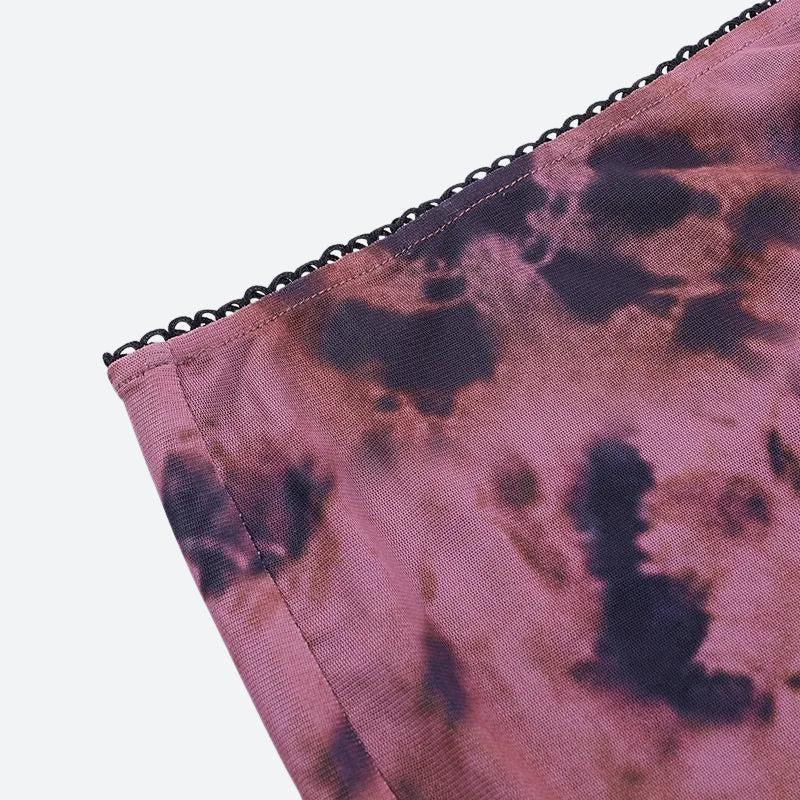 Stylish Work Outfits, Outfit Summer Ideas Tie Dye Mesh Mini Skirt Stylish Work Outfits, Outfit Summer Ideas Tie Dye Mesh Mini Skirt
