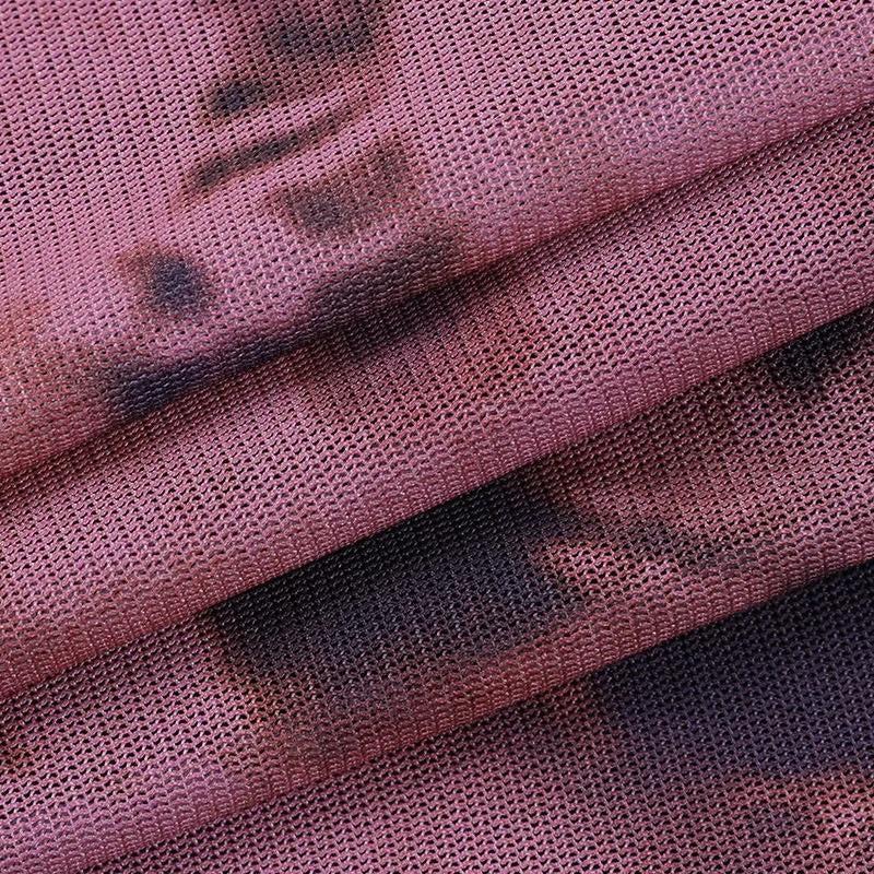 Stylish Work Outfits, Outfit Summer Ideas Tie Dye Mesh Mini Skirt Stylish Work Outfits, Outfit Summer Ideas Tie Dye Mesh Mini Skirt