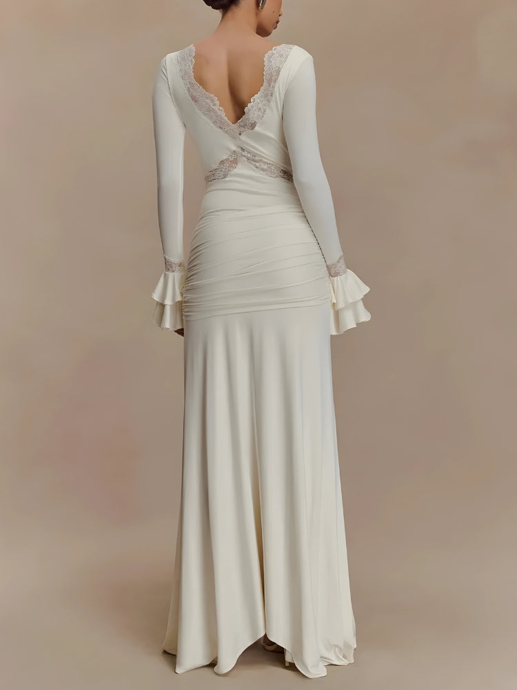 Stylish Work Outfits, Outfit Summer Ideas Tie Front Draped Maxi Dress