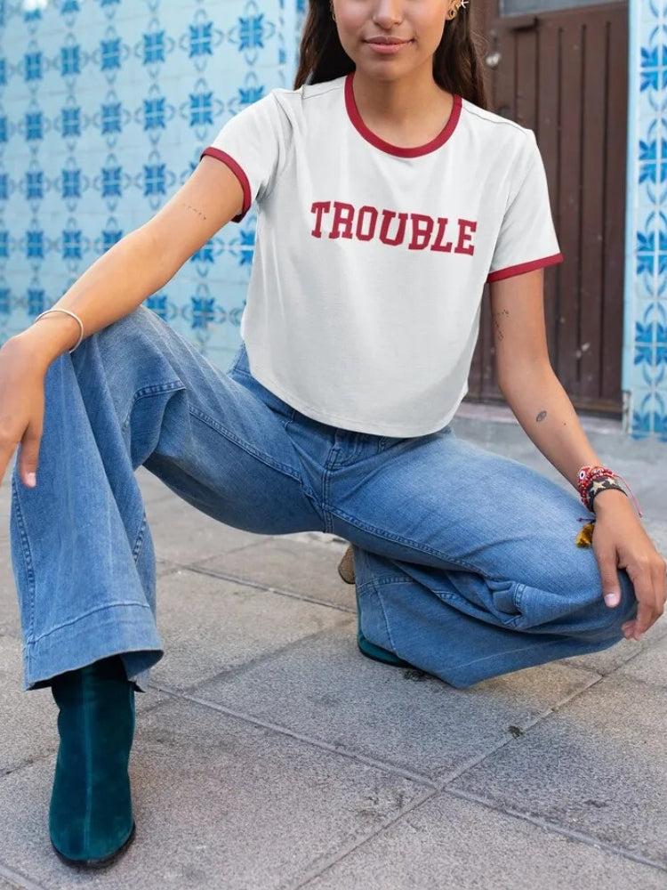 Stylish Work Outfits, Outfit Summer Ideas Trouble Ringer Tee Stylish Work Outfits, Outfit Summer Ideas Trouble Ringer Tee