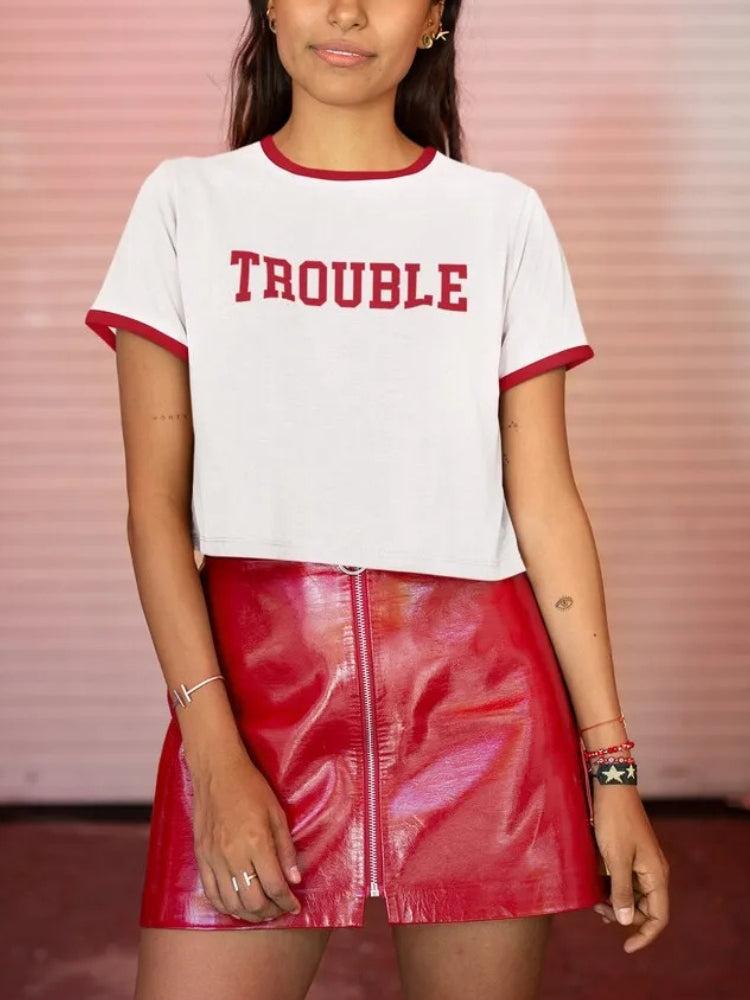 Stylish Work Outfits, Outfit Summer Ideas Trouble Ringer Tee