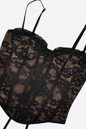 Stylish Work Outfits, Outfit Summer Ideas Two Piece Lace Corset Bolero Top