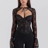 Stylish Work Outfits, Outfit Summer Ideas Two Piece Lace Corset Bolero Top