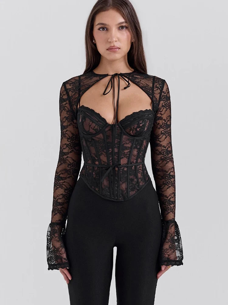 Stylish Work Outfits, Outfit Summer Ideas Two Piece Lace Corset Bolero Top Stylish Work Outfits, Outfit Summer Ideas Two Piece Lace Corset Bolero Top