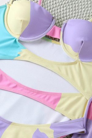 Stylish Work Outfits, Outfit Summer Ideas Underwired Cut Out Swimsuit With Cover-Up Dress