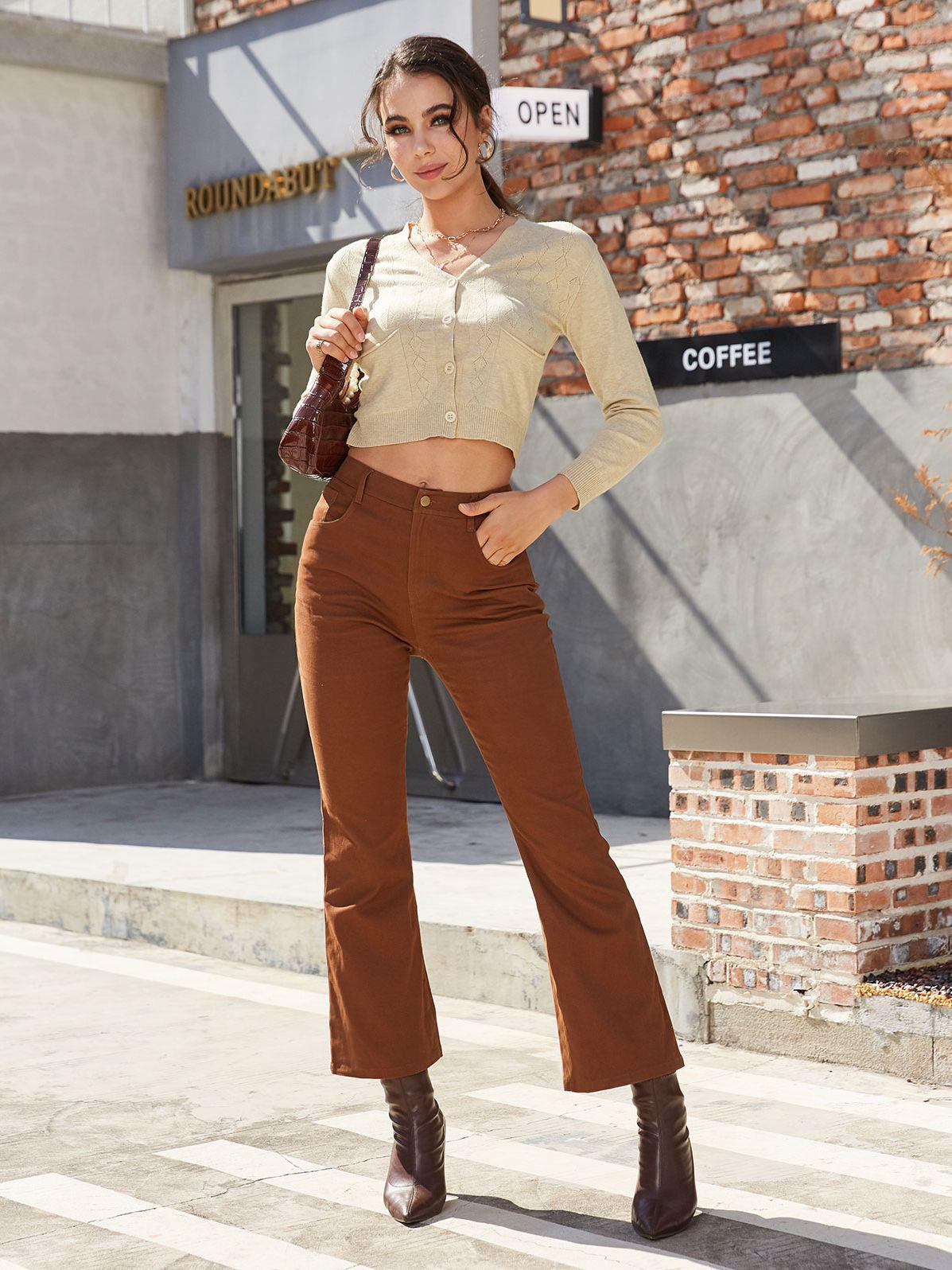 Stylish Work Outfits, Outfit Summer Ideas V Neck Crop Cardigan Stylish Work Outfits, Outfit Summer Ideas V Neck Crop Cardigan