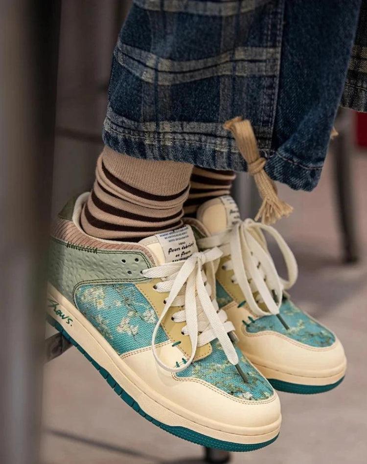 Stylish Work Outfits, Outfit Summer Ideas Van Gogh Almond Blossom Sneakers Stylish Work Outfits, Outfit Summer Ideas Van Gogh Almond Blossom Sneakers