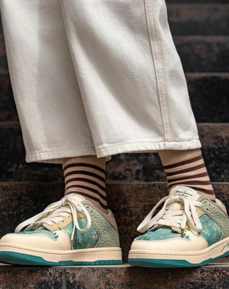 Stylish Work Outfits, Outfit Summer Ideas Van Gogh Almond Blossom Sneakers Stylish Work Outfits, Outfit Summer Ideas Van Gogh Almond Blossom Sneakers