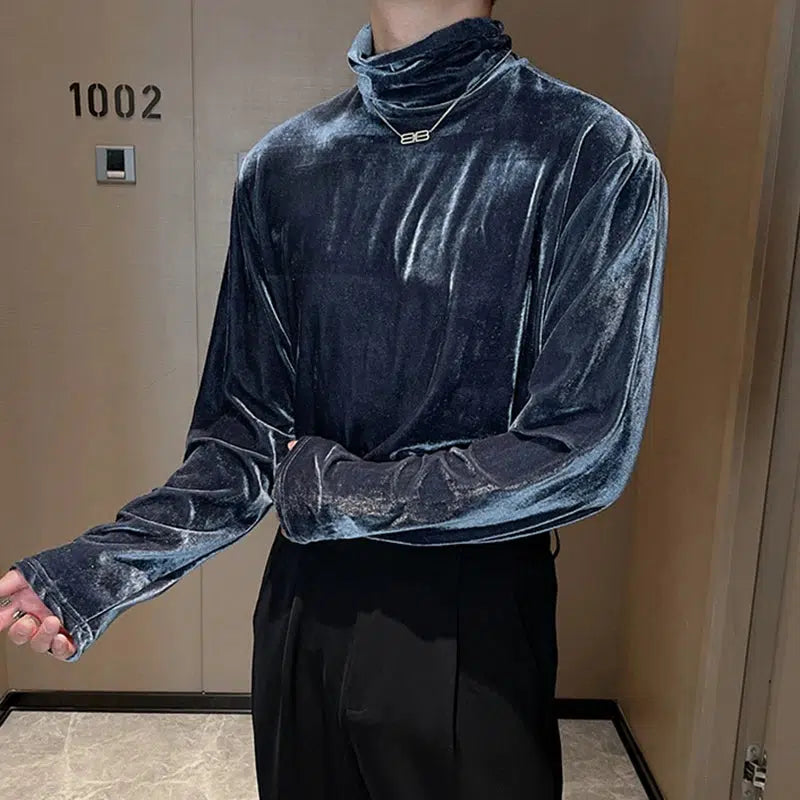 Stylish Work Outfits, Outfit Summer Ideas Velvet Turtle Neck Top