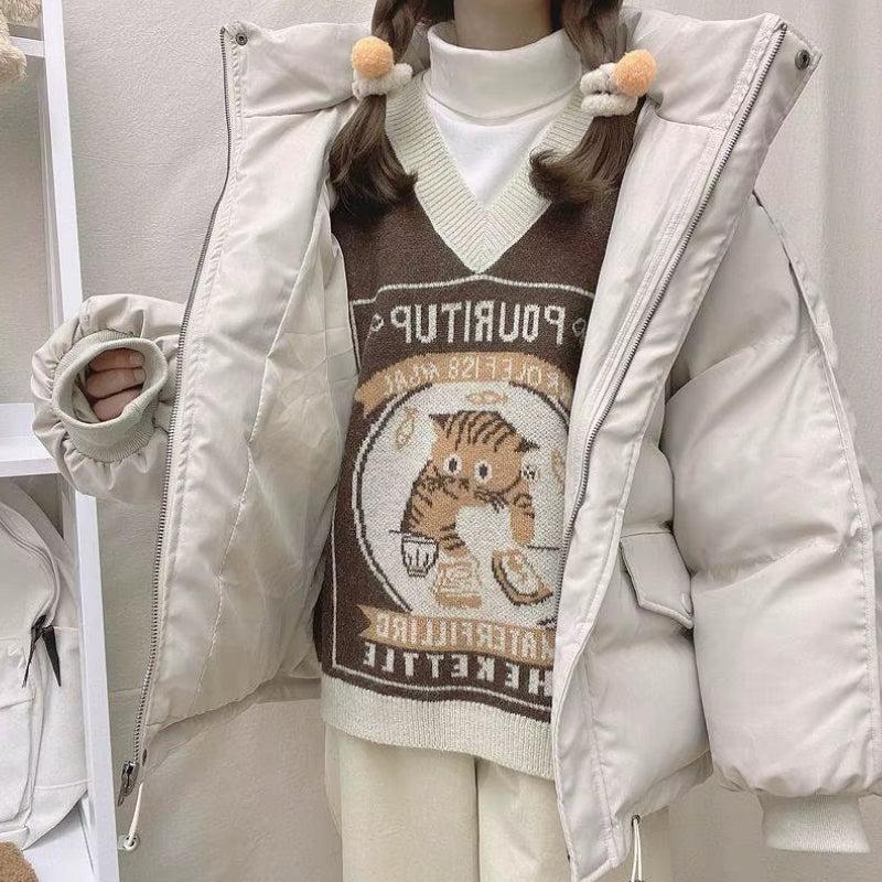 Stylish Work Outfits, Outfit Summer Ideas Vintage Cat Sweater Vest Stylish Work Outfits, Outfit Summer Ideas Vintage Cat Sweater Vest