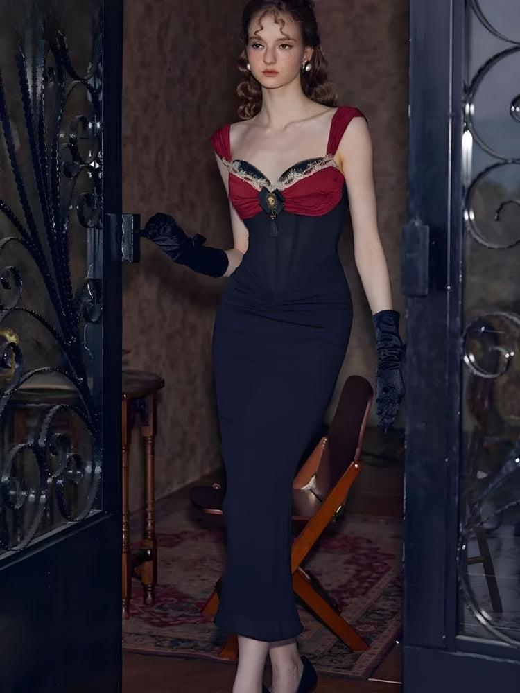 Stylish Work Outfits, Outfit Summer Ideas Vintage Corset Bodycon Maxi Dress