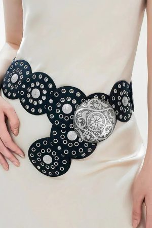 Stylish Work Outfits, Outfit Summer Ideas Vintage Ethnic Floral Buckle Belt