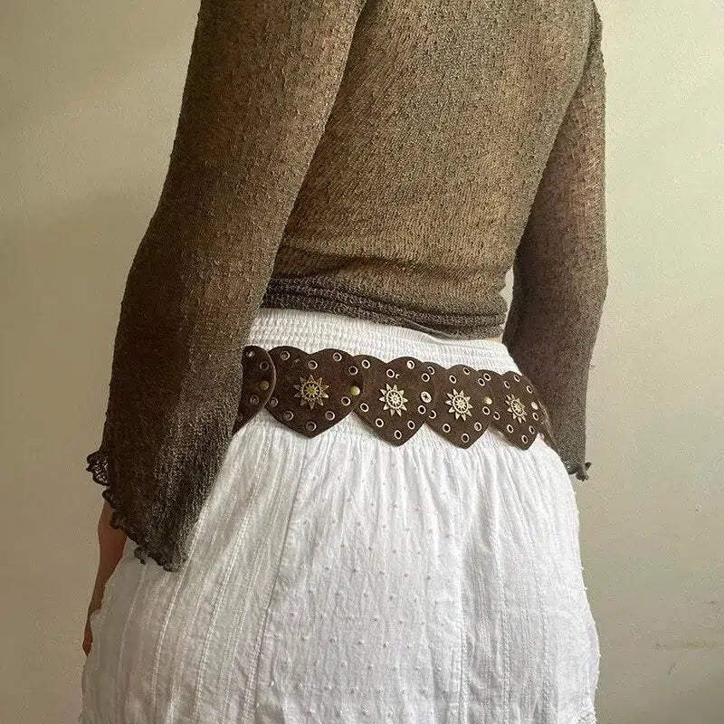 Stylish Work Outfits, Outfit Summer Ideas Vintage Ethnic Heart Suede Waist Belt Stylish Work Outfits, Outfit Summer Ideas Vintage Ethnic Heart Suede Waist Belt