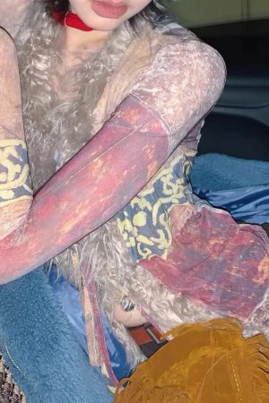 Stylish Work Outfits, Outfit Summer Ideas Vintage Faux Fur Tie Front Top