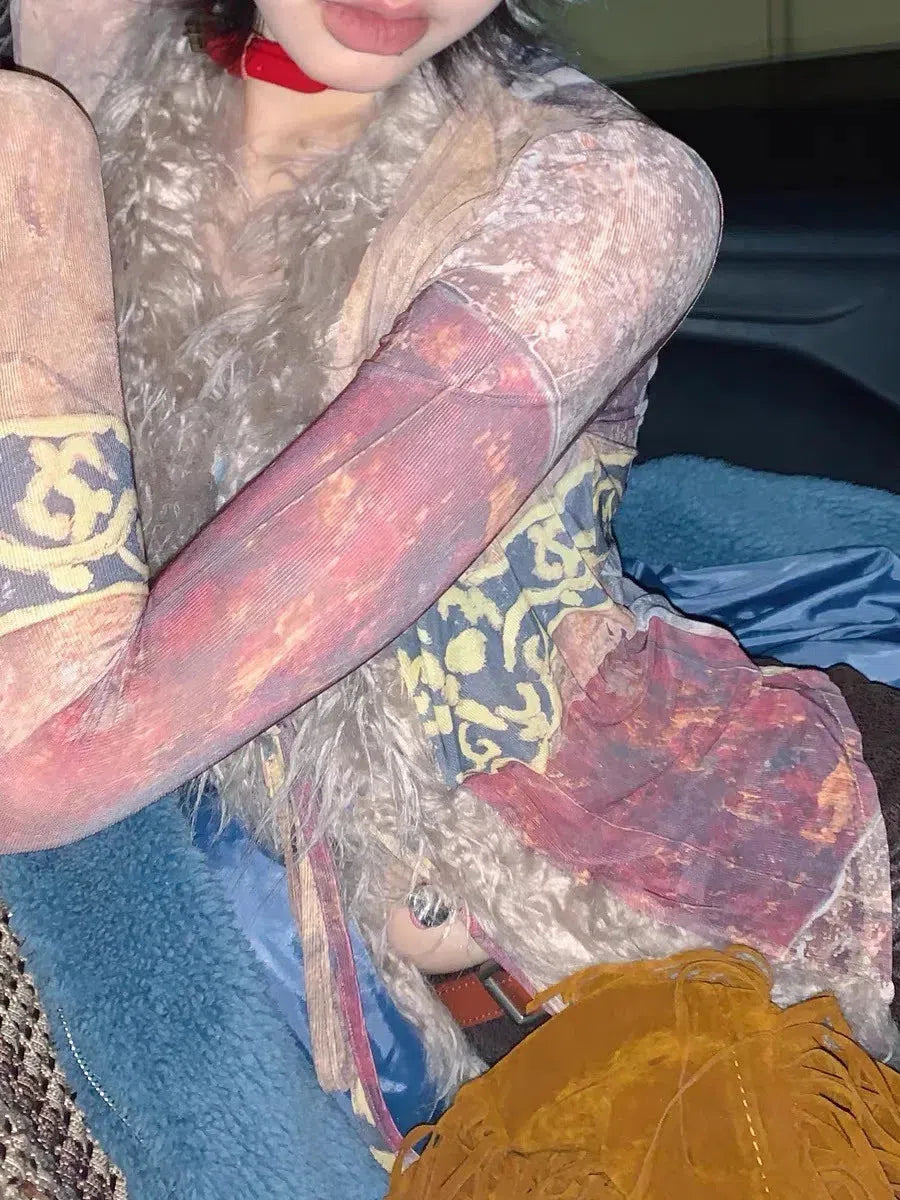 Stylish Work Outfits, Outfit Summer Ideas Vintage Faux Fur Tie Front Top Stylish Work Outfits, Outfit Summer Ideas Vintage Faux Fur Tie Front Top