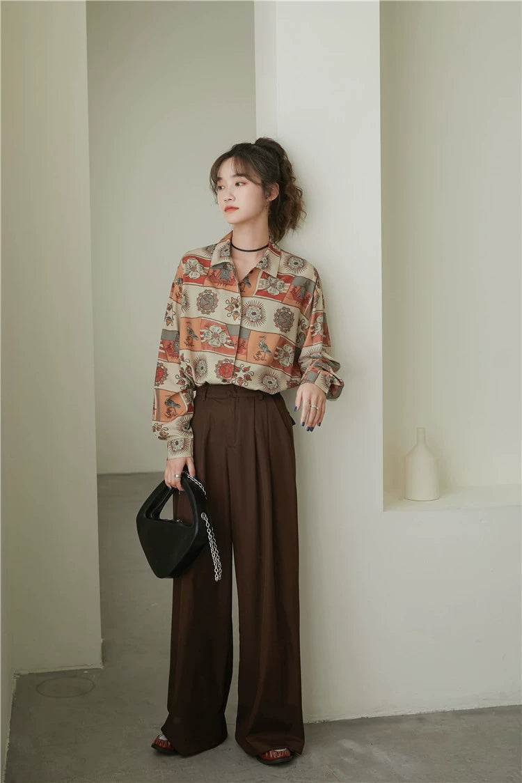 Stylish Work Outfits, Outfit Summer Ideas Vintage Figured Grandmacore Shirt Stylish Work Outfits, Outfit Summer Ideas Vintage Figured Grandmacore Shirt