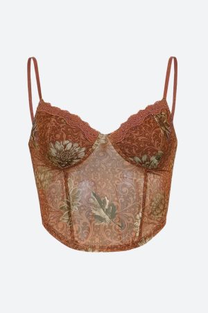 Stylish Work Outfits, Outfit Summer Ideas Vintage Floral Crop Top