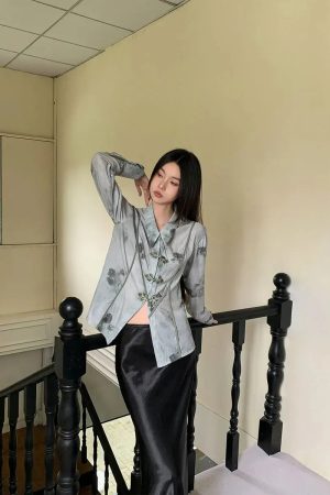 Stylish Work Outfits, Outfit Summer Ideas Vintage Floral Saddle Buckle Shirt
