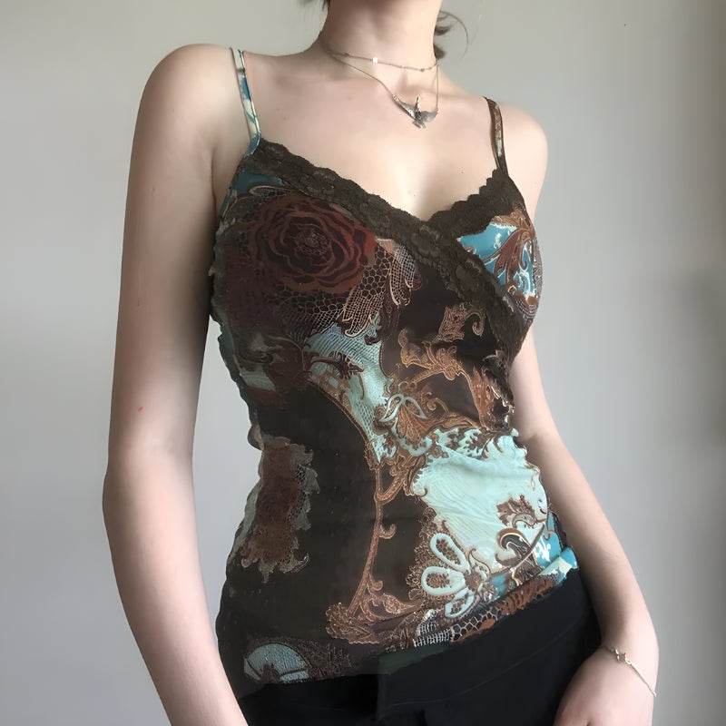 Stylish Work Outfits, Outfit Summer Ideas Vintage Mesh Top