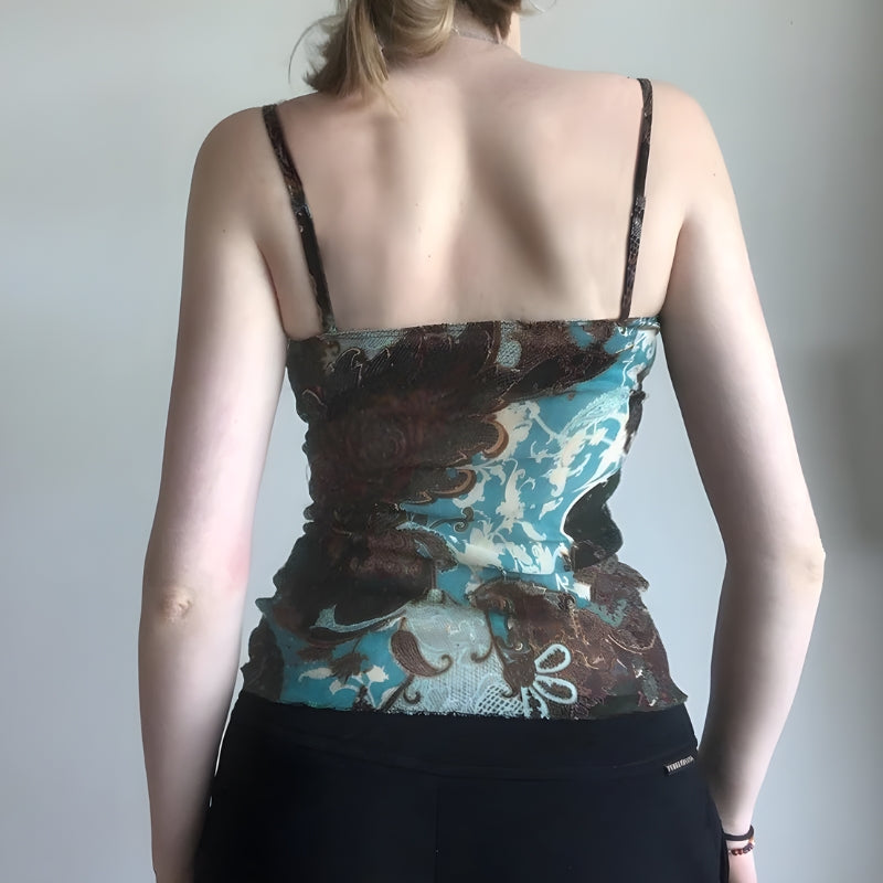 Stylish Work Outfits, Outfit Summer Ideas Vintage Mesh Top