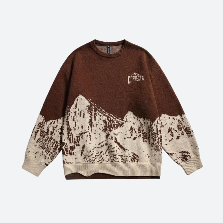 Stylish Work Outfits, Outfit Summer Ideas Vintage Mountain Knitted Sweater Stylish Work Outfits, Outfit Summer Ideas Vintage Mountain Knitted Sweater