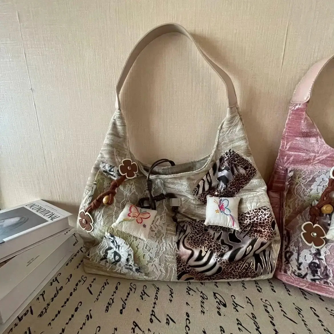 Stylish Work Outfits, Outfit Summer Ideas Vintage Patchwork Bag