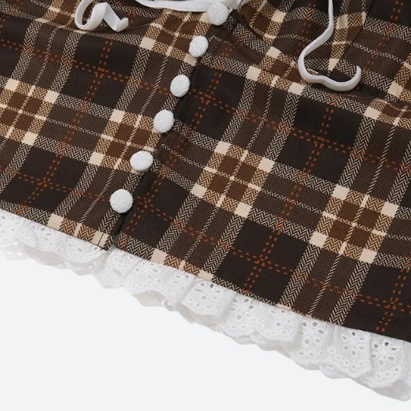 Stylish Work Outfits, Outfit Summer Ideas Vintage Plaid Halter Neck Top Stylish Work Outfits, Outfit Summer Ideas Vintage Plaid Halter Neck Top