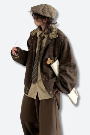 Stylish Work Outfits, Outfit Summer Ideas Vintage Plaid Jacket