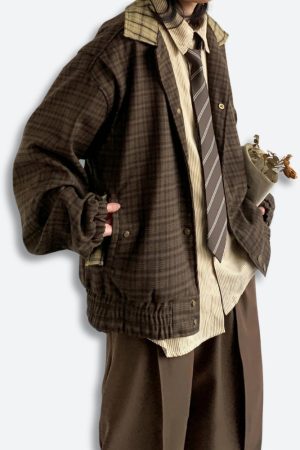 Stylish Work Outfits, Outfit Summer Ideas Vintage Plaid Jacket