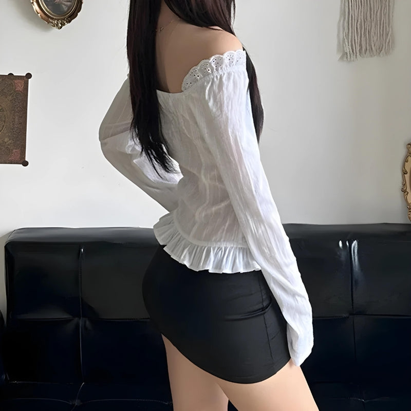Stylish Work Outfits, Outfit Summer Ideas Vintage Ruffled Blouse