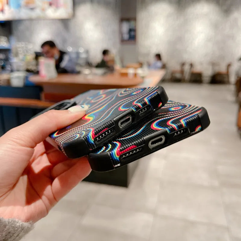 Stylish Work Outfits, Outfit Summer Ideas Wavy Rainbow Phone Case Stylish Work Outfits, Outfit Summer Ideas Wavy Rainbow Phone Case