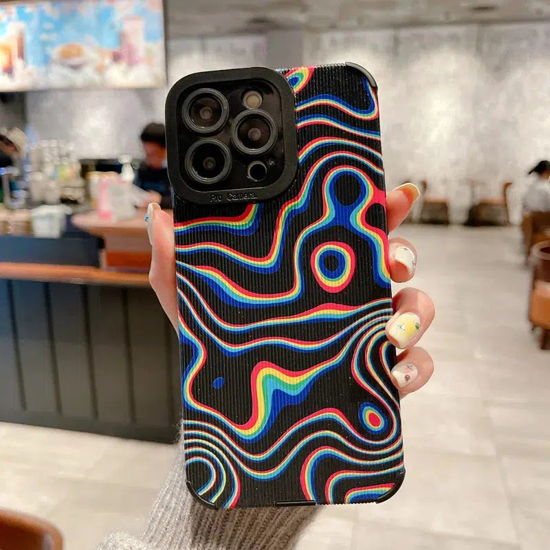 Stylish Work Outfits, Outfit Summer Ideas Wavy Rainbow Phone Case