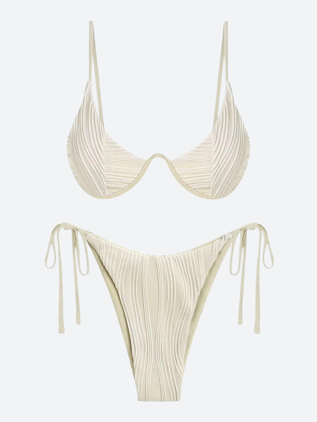 Stylish Work Outfits, Outfit Summer Ideas Wavy Striped Wired Cup Bikini Set Stylish Work Outfits, Outfit Summer Ideas Wavy Striped Wired Cup Bikini Set