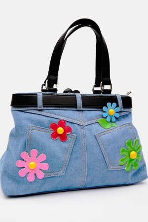 Stylish Work Outfits, Outfit Summer Ideas Weirdcore Belted Denim Handbag