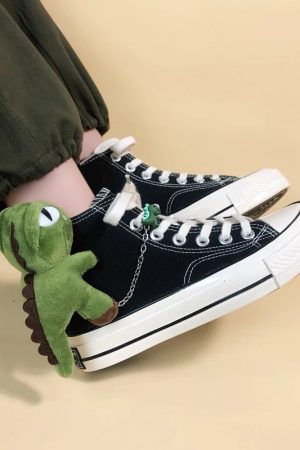 Stylish Work Outfits, Outfit Summer Ideas Weirdcore Dinosaur Canvas Shoes