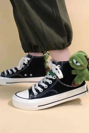 Stylish Work Outfits, Outfit Summer Ideas Weirdcore Dinosaur Canvas Shoes