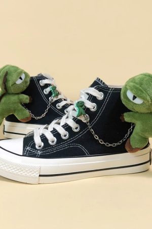 Stylish Work Outfits, Outfit Summer Ideas Weirdcore Dinosaur Canvas Shoes
