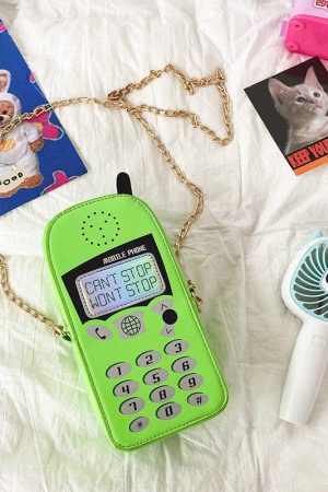 Stylish Work Outfits, Outfit Summer Ideas Weirdcore Retro Mobile Phone Shaped Handbag