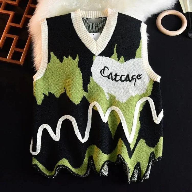 Stylish Work Outfits, Outfit Summer Ideas Weirdcore Wavy Striped Sweater Vest Stylish Work Outfits, Outfit Summer Ideas Weirdcore Wavy Striped Sweater Vest