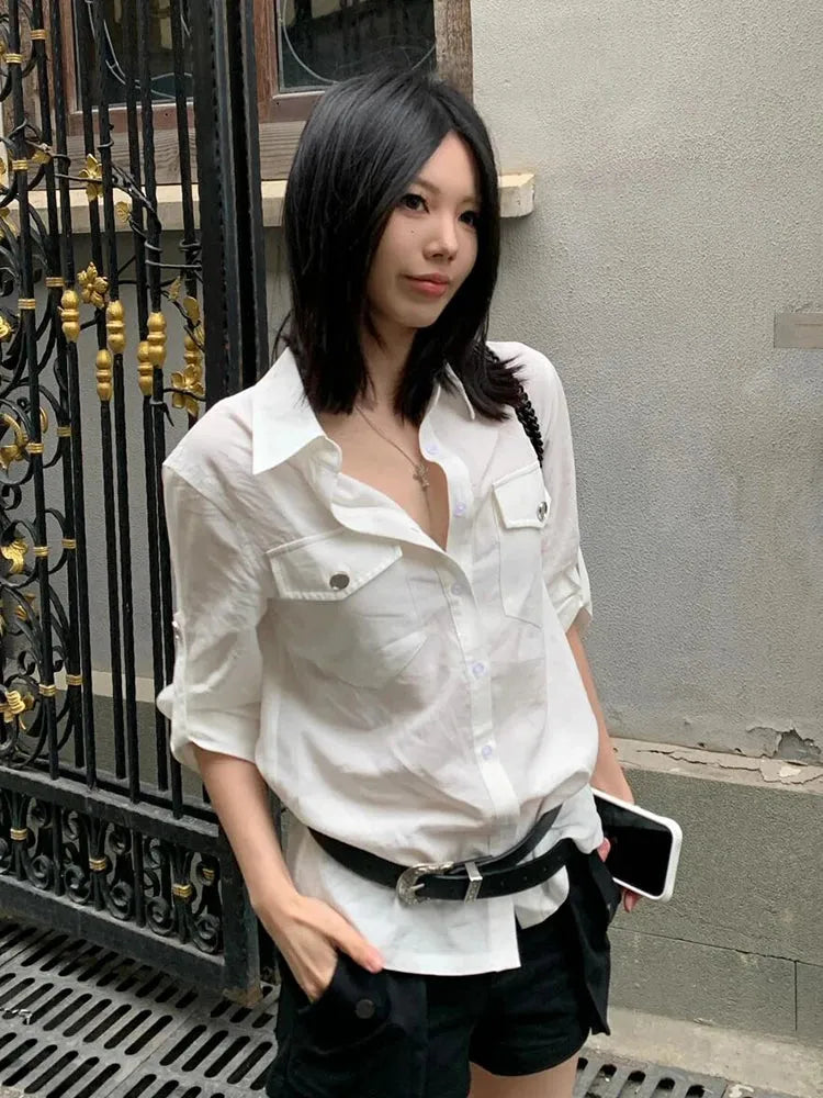 Stylish Work Outfits, Outfit Summer Ideas White Button Up Shirt Stylish Work Outfits, Outfit Summer Ideas White Button Up Shirt