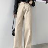 Stylish Work Outfits, Outfit Summer Ideas Wide Leg High Waist Casual Jeans