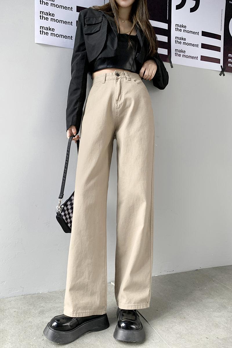 Stylish Work Outfits, Outfit Summer Ideas Wide Leg High Waist Casual Jeans Stylish Work Outfits, Outfit Summer Ideas Wide Leg High Waist Casual Jeans
