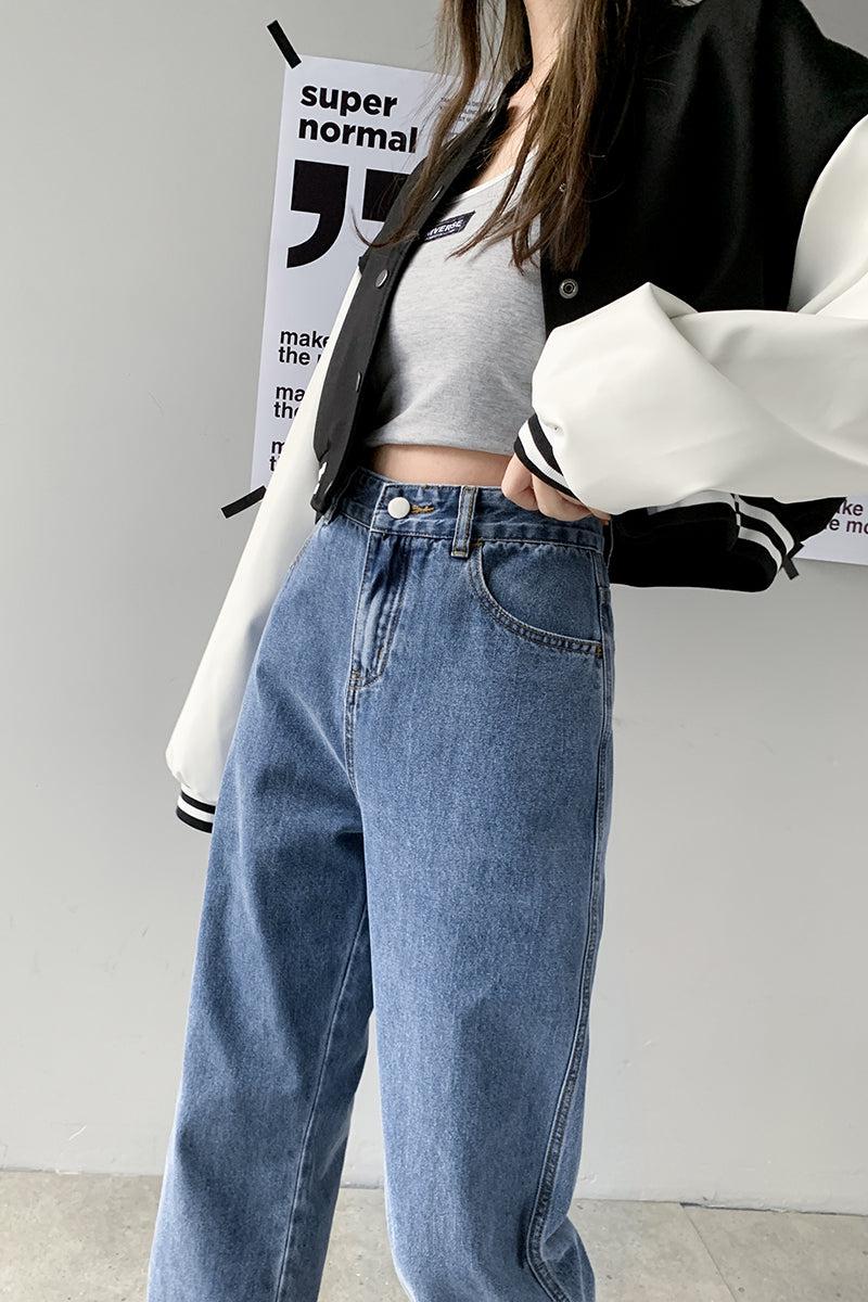Stylish Work Outfits, Outfit Summer Ideas Wide Leg High Waist Casual Jeans Stylish Work Outfits, Outfit Summer Ideas Wide Leg High Waist Casual Jeans