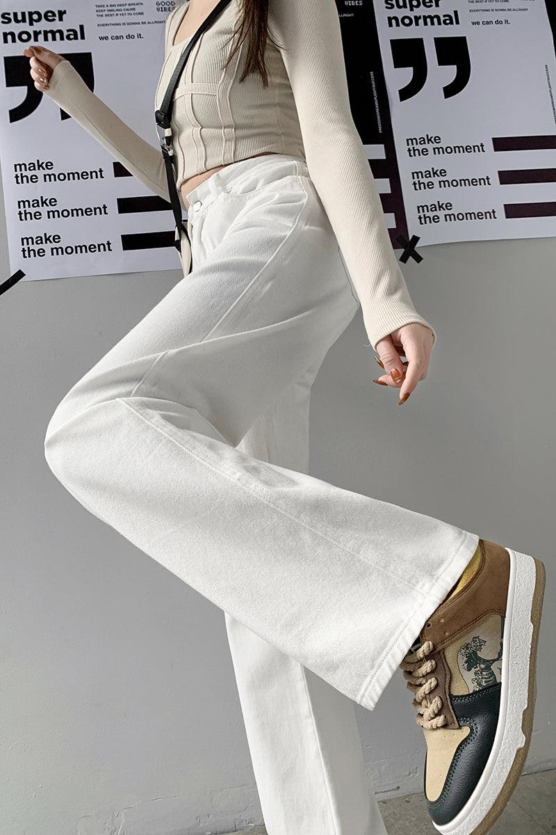 Stylish Work Outfits, Outfit Summer Ideas Wide Leg High Waist Casual Jeans Stylish Work Outfits, Outfit Summer Ideas Wide Leg High Waist Casual Jeans